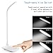 LED Table Lamp,Yoocool Modern Stylish USB Port with Third Gear Touch Control LED Eye Lamp Brightness Adjustable Gooseneck Portable Eye-Protected Small Table Lights (White Stand)