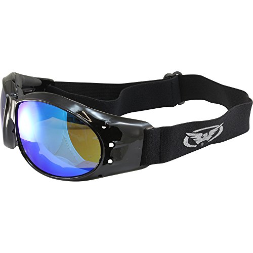 Global Vision Eliminator G-Tech Motocycle Goggles Black Frames Blue Lens