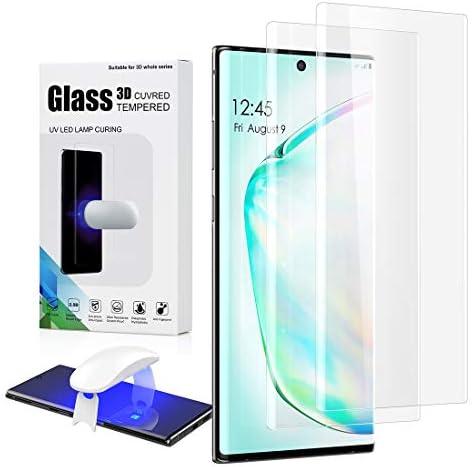 RockFlim [2 Pack] Galaxy Note 10 Tempered Glass Screen Protector,Fingerprint Scaner 3D Liquid Clear Full Curved Edge Case Friendly Anti-Scratch Coverage for Samsung Galaxy Note 10 2019 (2 Pack)