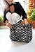 JuJuBe Be Classy Structured Multi-Functional Multi-Functional Diaper Bag/Purse, Legacy Collection - The Duchess - Black with White Polka Dots