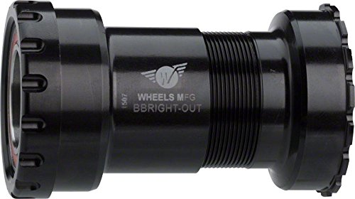 Wheels Mfg BBright to GXP Bottom Bracket with Angular Contact Bearings Black, One Size