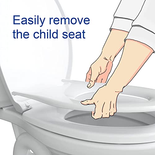 R&T Round Toilet Seat with Built in Child Seat Kids Toddlers Potty
