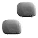 Yupbizauto Universal Headrest Covers for Cars & Trucks – Set of 4 Solid Grey Polyester Covers with Foam Backing for DVD & TV Monitors for Most Vehicles – Durable & Stylish Protection
