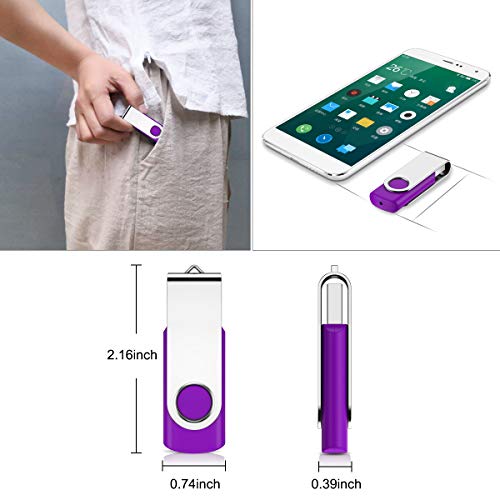 USB Stick 1GB,JEVDES USB-Sticks 10er Pack Speicherstick 1GB USB 2.0 Flash Laufwerk USB Speicherstick Pendrive Datenspeicher mit Schlüsselband (10 Stück) – Bild 7