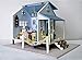 Rylai 3D Puzzles Wooden Handmade Miniature Dollhouse DIY Kit Light Happiness Coast Series Dollhouses Accessories Dolls Houses with Furniture LED Music Box