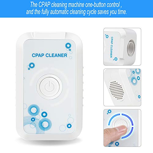 Enshey CPAP Cleaner and Sanitizer Portable Rechargeable O₃ CPAP Cleaner System CPAP Cleaning Machine Bundle with Sanitizing Bag, T Adapter, Mask Tube Cleaner - Thumbnail 4