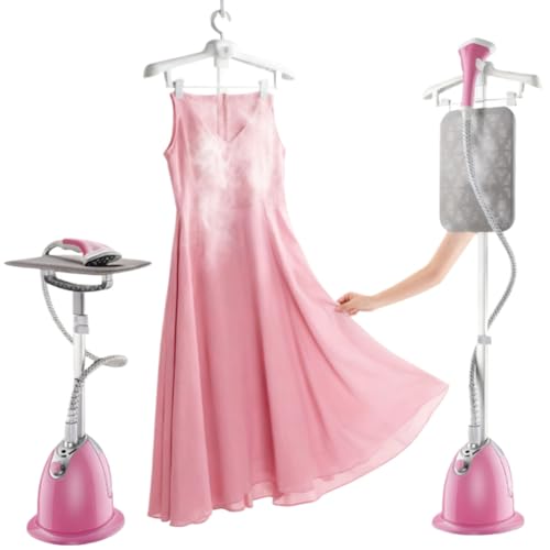 HYZHANHONG Large Capacity Steam Ironing Machine 1800W Standing Garment Steamer with Ironing Board 3 Gear Retractable Rod Fabric Steamer