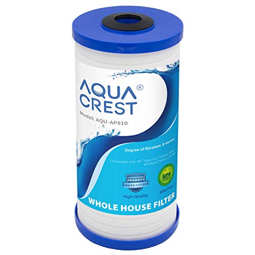 AQUACREST AP810 5 Micron Whole House Water Filter, Compatible with 3M Aqua-Pure AP810, AP801, AP811, Whirlpool WHKF-GD25BB, Pack of 1