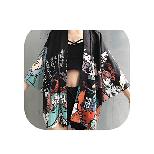Kimonos Woman Japanese Kimono Cardigan Cosplay Shirt Blouse for Women Japanese Yukata Beach Kimono,2,One Size