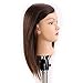 HAIREALM Mannequin Head 100% Human Hair Hairdresser Training Head Manikin Cosmetology Doll Head (Table Clamp Stand Included) HE0414S…