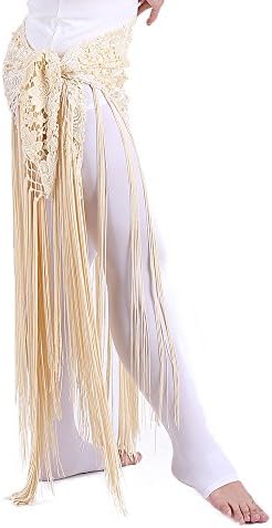BeadingCharm Flower Lace Belt Belly Dance Hip Scarf for Women