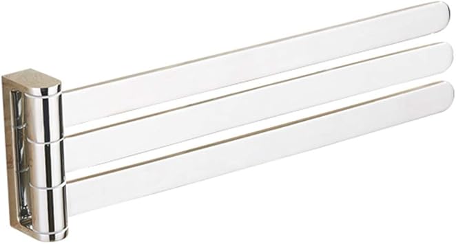 Boaotx Handtuchhalter Chrom Schwenkbar 3 Armig Wandmontage 180 Grad Drehber Bad Handtuchstange Aus Zinklegierung Fur Badezimmer Amazon De Baumarkt