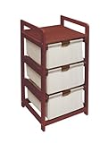 Badger Basket Company Three Drawer Hamper/Storage Unit in Cherry
