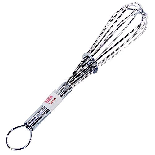 Wire Whisk Egg Beaters - 6 Inch, Chrome Plated Steel, Wound Wire Handles.