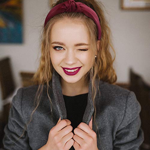 Didder 4 Pack Knotted Headbands for Women,Wide Headbands for Women Twist Knot Headband Elastic Head Band - Thumbnail 3