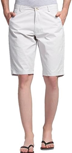 Aodo Men's Classic Flat-Front Short (34, beige)