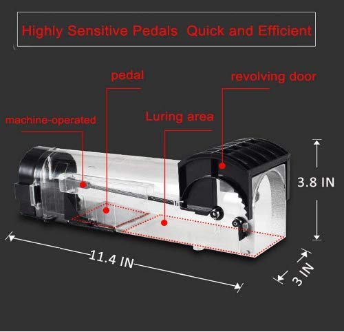 Ales Humane Mouse Trap, Reusable Rodent Trap No Kill, Plastic Catch and Release Trap, 1 Pack