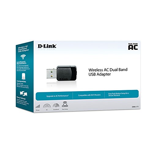 D-Link Wireless Dual Band AC600 Mbps USB Wi-Fi Network Adapter (DWA-171)