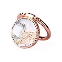 Phone Ring Holder Stand Rose Gold Oddss Pink Gemstone Marble Universal Thin Finger Ring Grip 360° 180°Flip Ring Stand Grip Mount Compatible for Smartphones