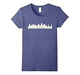 Womens Sacramento, CA City Skyline Souvenir Style T-Shirt XL Heather Blue