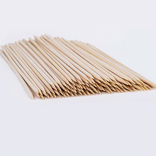 CHuangQi Natural Bamboo Skewers (Pack of 150,4mm,12-Inch) for BBQ, Shish Kabobs,Appetizers