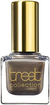 treat collection - Vegan / 5 Free Nail Polish MUST HAVE (Dark Greyish Brown Infused With Subtle Golden Shimmer)