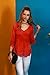 Angashion Women's Off Shoulder Lace Splice Loose Trim Casual Henley Blouse T-Shirt Tops