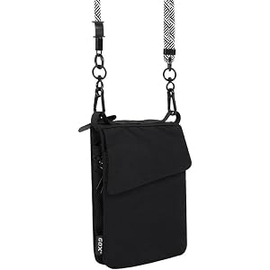 GOX Neck Wallet for Traveling Women,RFID Blocking Crossbody Wallet | Nylon Water-Repellent Passport Holder with Phone Pocket,