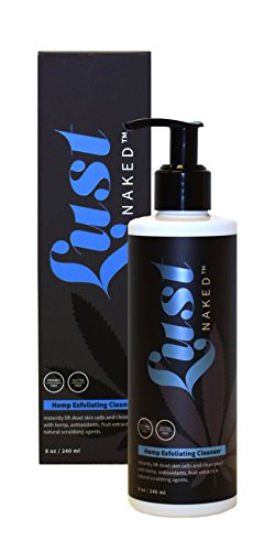 Lust Naked - Hemp Exfoliating Cleanser with AHA, Clarifying Foaming Body Wash, Anti Aging Skin Care, 8.0 oz.