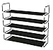 Sodynee 25 Pairs Shoe Rack Shoe Tower Shelf Storage Organizer Stand Cabinet Bench Stackable - Easy to Assemble - No Tools Required, Black