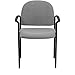 Flash Furniture Tiffany Comfort Gray Fabric Stackable Steel Side Reception Chair with Arms