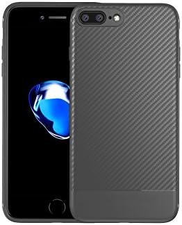 iPhone 8 Plus/iPhone 7 Plus Protective Slim Cool Case, Kcpella TPU Grid Pattern Texture Shockproof Ultra Thin Ultralight Cover New Cool Phone Cover shell (iPhone 8 plus Gray)