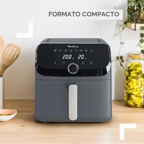 Easy Fry Mega, Freidora de aire, capacidad extragrande 7,5 L, 8 programas preestablecidos, tamaño compacto, EZ855BF0