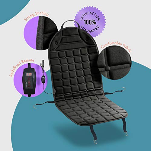 Zone Tech Car Heated Seat Cover Cushion Hot Warmer - Premium Quality 2 Pack 12V Fireproof Heating Wa - //coolthings.us