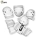 JBM Child Kids Bike Cycling Bicycle Riding Protective Gear Set, Knee and Elbow Pads with Wrist Guards Multi-Sports: Skating, Basketball, BMX (Nylon Cloth Silver Fox, Child/Kids)