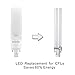 Silverlite [Plug&Play] 7w LED PL Bulb GX23-2 Pin Base,18w CFL Equivalent,700LM,Soft White(2700k),Driven by 120-277V and CFL Ballast,Horizontal Recessed,180° Rotatable,UL Listed