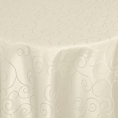 Tischdecke Damast Ornamente mit Saum, Eckig Oval Rund Größe und Farbe wählen - Premium Qualität - Ertex (Oval 140 x 190 cm, C