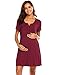 Ekouaer Maternity Nursing Gown,Labor and Delivery Pajama (Wine Red, Large)