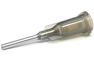 SANANTS - 16GA 1/2 Inch Dispensing Needle - Blunt Tip Luer Lock - Fluid Manifold Channel - 50 PCS,Gray