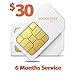 $30 Prepaid GSM Sim Card for GPS Tracking Pet Senior Kid Child Car Smart Watch Devices Locators 6 Months Wireless Service
