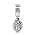 Rockin Beads 50 Glue on Leaf Bails Pendant Hanger Dull Silver Nickle Tone Plated 16x5mm