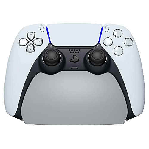 playvital Gray Controller Display Stand for ps5, Gamepad Accessories Desk Holder for ps5 Controller with Rubber Pads