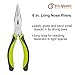 PLIERS SET - Best Men 5 Pc Plier Kit. FREE Handy Tool Roll Case Organizer. Slip Joint, Diagonal Cutting, Long Nose, Lineman, Groove Joint. Confort, Rubberized, NoSlip Grips. Lifetime MB and Warranty