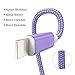 KidKer 4 Pack Lightning iPhone Charger Cables 3ft 3ft 6ft 10ft USB Chagring Certified Nylon Braided Cord Short for iPhone 7 Plus 6S 6 5 5S 5C SE iPad Pro Air Mini 2 3 4 iPod Touch (Purple ( 4 Pack ))