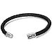 JOERICA Stainless Steel Magnetic Clasp Leather Bracelets for Men Cuff Bracelet 7.5-8.5inches (I:2PCS,8.5'',Black)