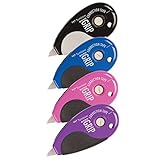 Tombow 68762 MONO Top Action Grip Correction Tape, Assorted Colors, 4-Pack. Easy To Use Applicator with Grip for Instant Corrections