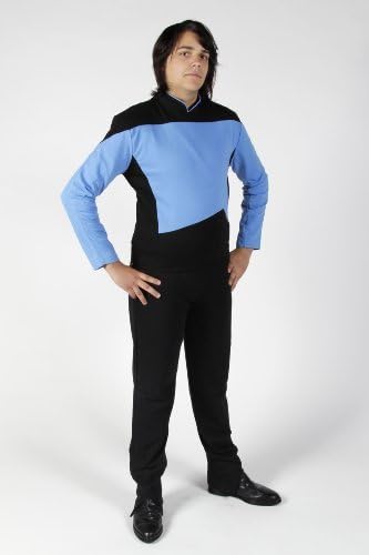 Star Trek - Super Deluxe Uniform Shirt + Pants - Blue - Xl The Next Generation