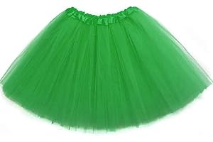 Nicute 4 Layered Tutu Skirt Tulle Elastic Short Dance Skirt Colorful Running Skirt Halloween Costume for Women
