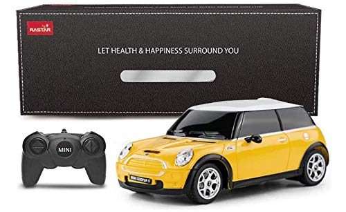RASTAR Mini Cooper S Yellow 1:24 RC Toy Car, Remote Control Car, Kids gift