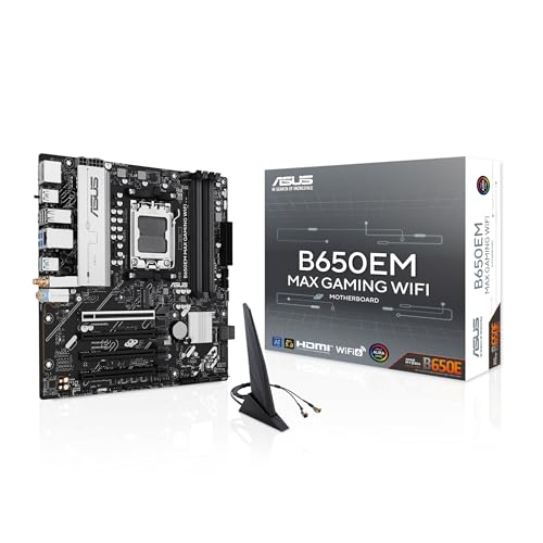 B650EM MAX GAMING WIFI, Scheda Madre AMD mATX, Slot DDR5, Nera